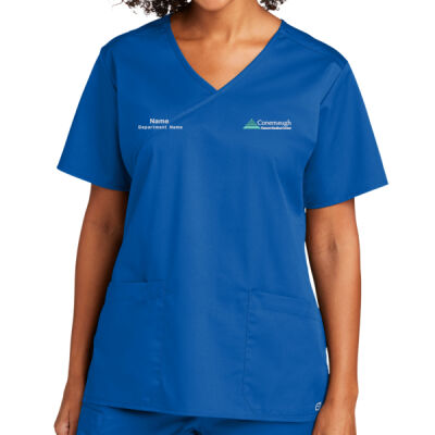 EMB_P - Women's WorkFlex  Mock Wrap Top Thumbnail