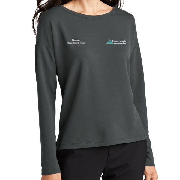 EMB_P - Women's Stretch Drop Shoulder Pullover Thumbnail